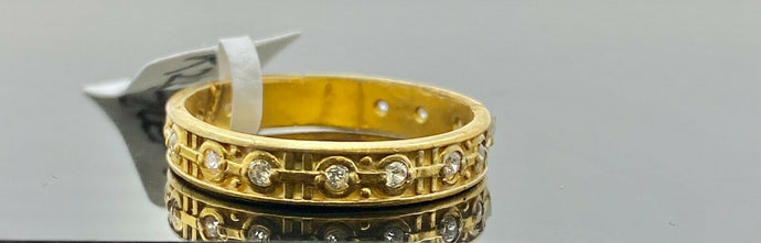 22k Ring Solid Gold ELEGANT Charm Ladies Simple Band SIZE 7.5 