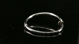 18k Bracelet Solid Gold Simple Charm Long Nail Design Size 2.8 inch B1075 - Royal Dubai Jewellers
