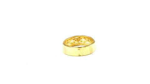 22k Ring Solid Gold ELEGANT Charm Filigree Band SIZE 7.5 "RESIZABLE" r2594mon - Royal Dubai Jewellers