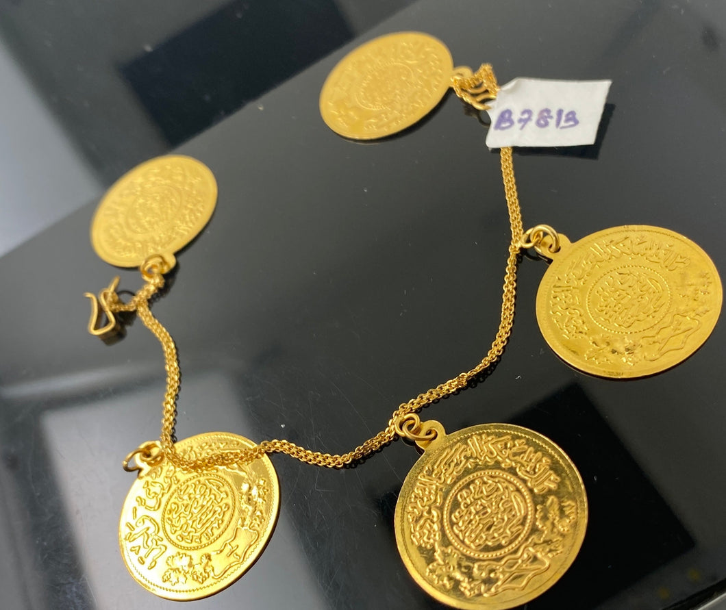 GOLD COIN BRACELET  Pricing Guides Dictionary  Values