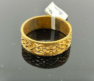 22k Ring Solid Gold ELEGANT Charm Ladies Floral Band SIZE 11 "RESIZABLE" r2345 - Royal Dubai Jewellers