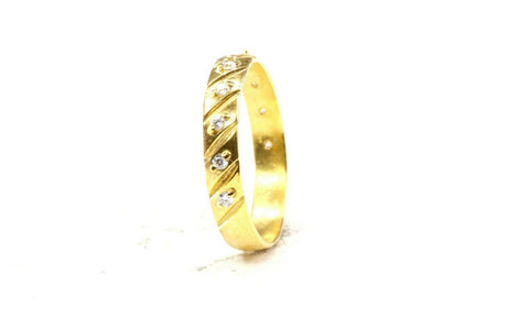 22k Ring Solid Gold ELEGANT Charm Ladies Band SIZE 7.5 "RESIZABLE" r2563mon - Royal Dubai Jewellers