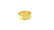 22k Ring Solid Gold ELEGANT Charm Ladies Band SIZE 11.5 "RESIZABLE" r2573mon - Royal Dubai Jewellers