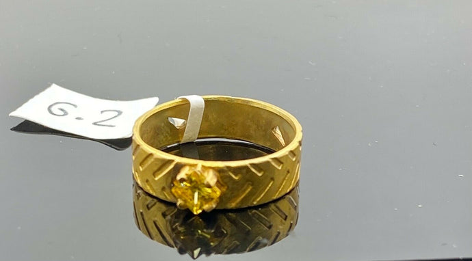 22k Ring Solid Gold ELEGANT Charm Geometric Band SIZE 7.5 