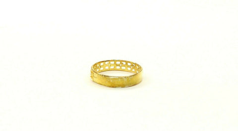 22k Ring Solid Gold ELEGANT Charm Ladies Cross Band SIZE 8 "RESIZABLE" r2388 - Royal Dubai Jewellers