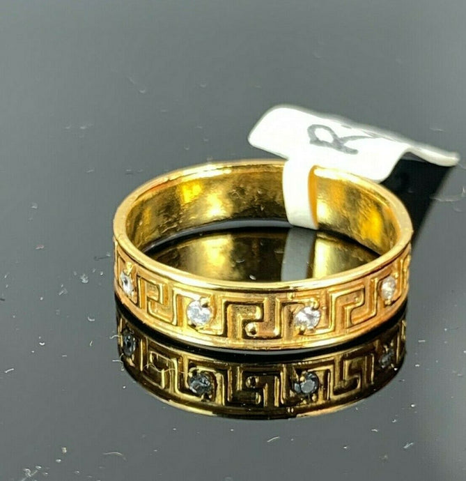 22k Ring Solid Gold ELEGANT Charm Ladies Band SIZE 7.5 