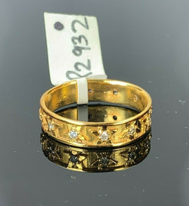 22k Ring Solid Gold ELEGANT Charm Ladies Band SIZE 7.5 "RESIZABLE" r2932mon - Royal Dubai Jewellers