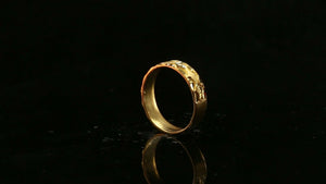 22k Ring Solid Gold Elegant Diamond Cut Ladies Ring Size R2056 mon - Royal Dubai Jewellers