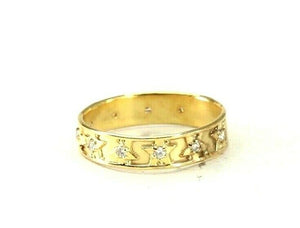 22k Ring Solid Gold ELEGANT Charm Ladies Band SIZE 7.5 "RESIZABLE" r2932mon - Royal Dubai Jewellers