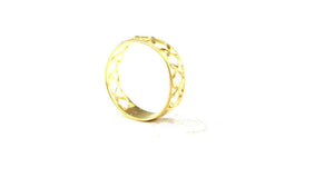 22k Ring Solid Gold ELEGANT Charm Ladies Band SIZE 11.5 "RESIZABLE" r2593mon - Royal Dubai Jewellers