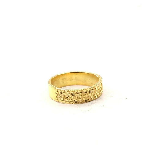 22k Ring Solid Gold Elegant Charm Diamond Cut Ladies Ring Size R2063 mon - Royal Dubai Jewellers