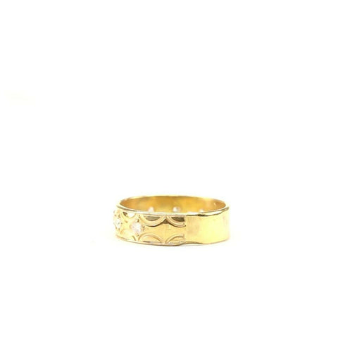 22k Ring Solid Gold ELEGANT Charm Ladies Band SIZE 7.25 "RESIZABLE" r2137 - Royal Dubai Jewellers