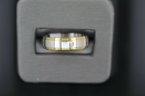 18k Solid Gold Elegant Ladies Modern Shiny Finish Band Ring R9175m - Royal Dubai Jewellers