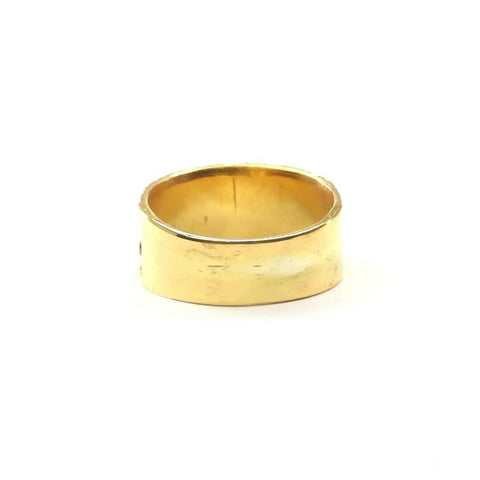 22k Ring Solid Gold ELEGANT Charm Mens Floral Band SIZE 8 "RESIZABLE" r2342 - Royal Dubai Jewellers