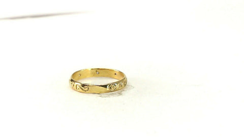 22k Ring Solid Gold ELEGANT Charm Ladies Band SIZE 7.75 "RESIZABLE" r2940mon - Royal Dubai Jewellers