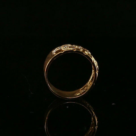 22k Ring Solid Gold ELEGANT Charm Ladies Simple Ring SIZE 7.5 "RESIZABLE" r2087 - Royal Dubai Jewellers