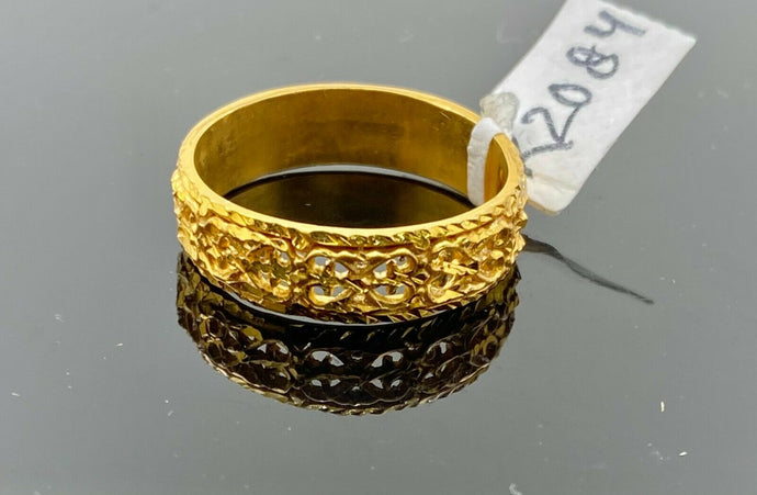 22k Ring Solid Gold ELEGANT Charm Ladies Simple Ring SIZE 11.3 