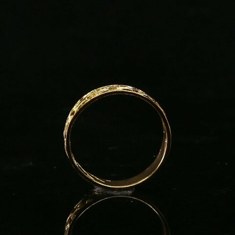 22k Ring Solid Gold ELEGANT Charm Ladies Leaf Band SIZE 11 "RESIZABLE" r2351 - Royal Dubai Jewellers