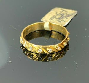 22k Ring Solid Gold ELEGANT Charm Ladies Band SIZE 7.5 "RESIZABLE" r2563mon - Royal Dubai Jewellers