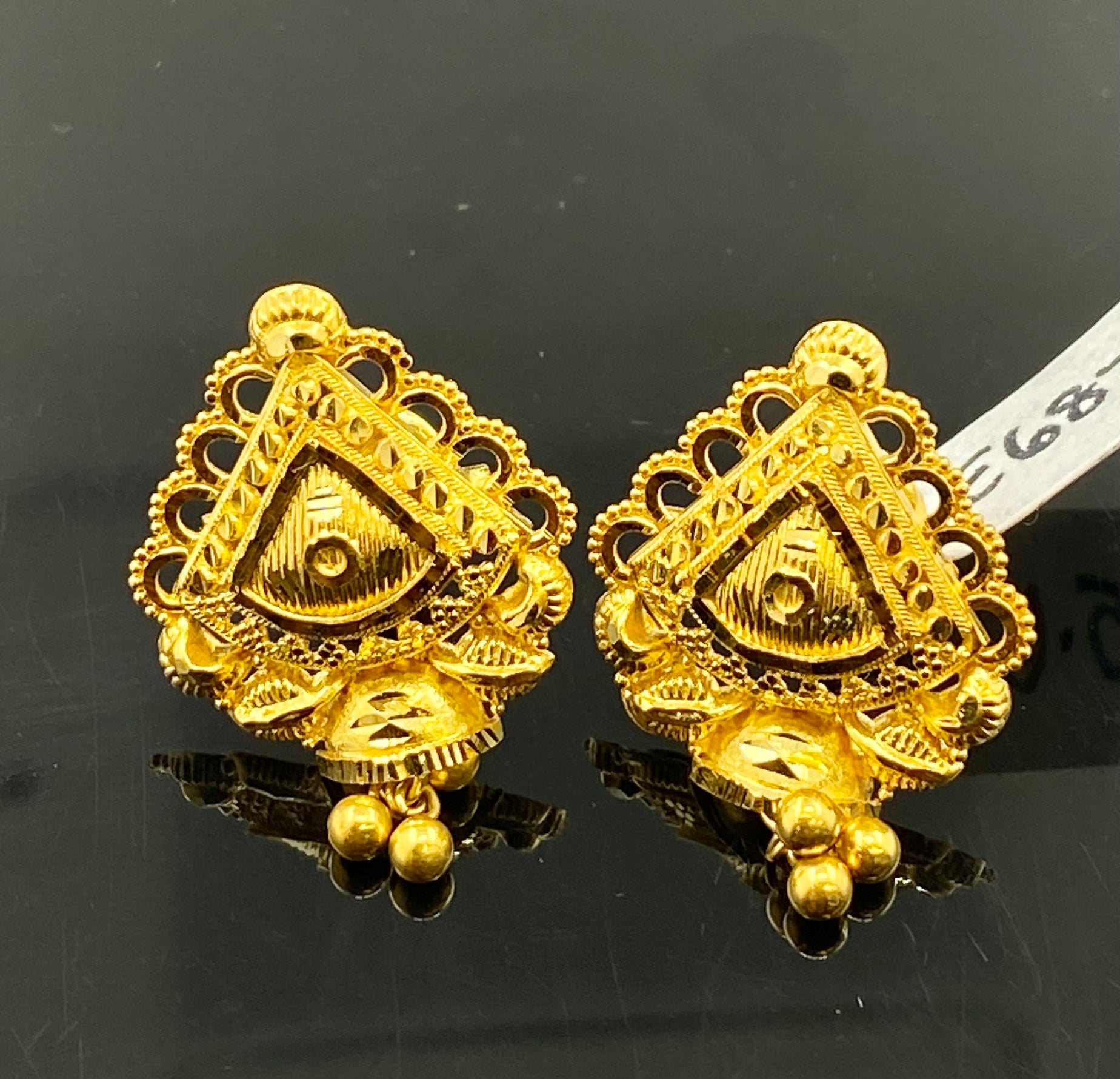Good Chain Earrings in 22k Gold Indian Long Small Dangling -  Israel