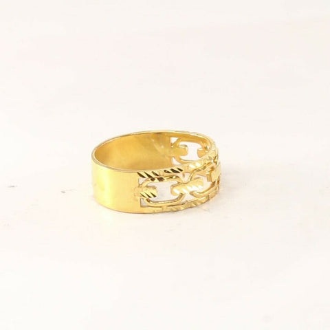 22k Ring Solid Gold ELEGANT Charm Ladies Link Ring SIZE 11 "RESIZABLE" r2082 - Royal Dubai Jewellers