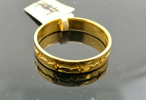 22k Ring Solid Gold ELEGANT Charm Ladies Band SIZE 11.25 "RESIZABLE" r2583mon - Royal Dubai Jewellers