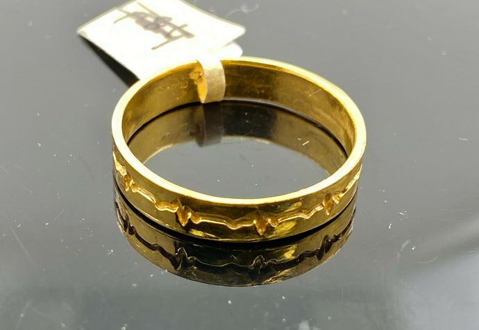 22k Ring Solid Gold ELEGANT Charm Ladies Band SIZE 11.25 