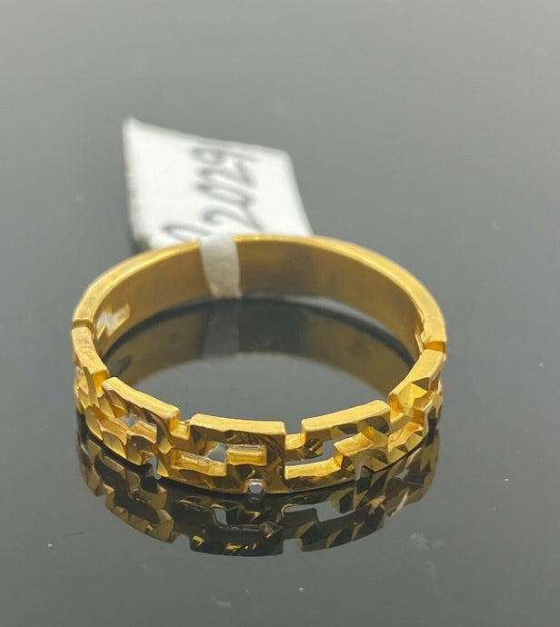 22k Ring Solid Gold Elegant Charm S link Design Ladies Ring Size R2029 mon - Royal Dubai Jewellers