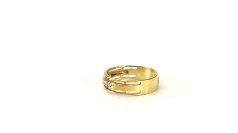 22k Ring Solid Gold ELEGANT Charm Ladies Band SIZE 7 "RESIZABLE" r2925mon - Royal Dubai Jewellers