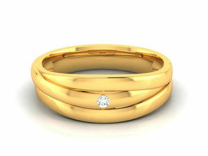 22k Solid Yellow Gold Unisex Jewelry Elegant Designer Band CGR86 - Royal Dubai Jewellers