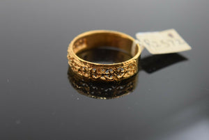 22k Ring Solid Gold ELEGANT Charm Ladies Band SIZE 11.25 "RESIZABLE" r2572mon - Royal Dubai Jewellers