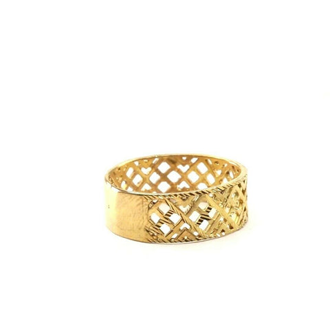 22k Ring Solid Gold ELEGANT Charm Ladies Cross Band SIZE 11 "RESIZABLE" r2321 - Royal Dubai Jewellers