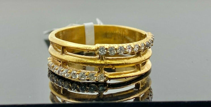 22k Ring Solid Gold ELEGANT Charm Ladies Band SIZE 7.5 