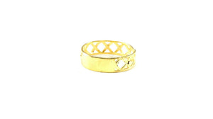 22k Ring Solid Gold ELEGANT Charm Ladies Band SIZE 11.5 "RESIZABLE" r2593mon - Royal Dubai Jewellers