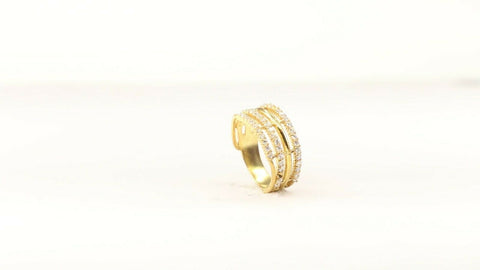 22k Ring Solid Gold ELEGANT Charm Ladies Loop Band SIZE 7 "RESIZABLE" r2136 - Royal Dubai Jewellers