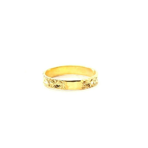 22k Ring Solid Gold ELEGANT Charm Classic Ladies Band "RESIZABLE" r2062mon - Royal Dubai Jewellers