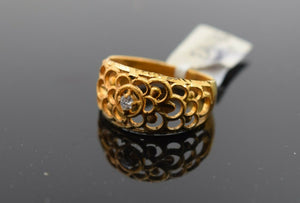 22k Ring Solid Gold ELEGANT Charm Ladies Band SIZE 7.75 "RESIZABLE" r2565mon - Royal Dubai Jewellers