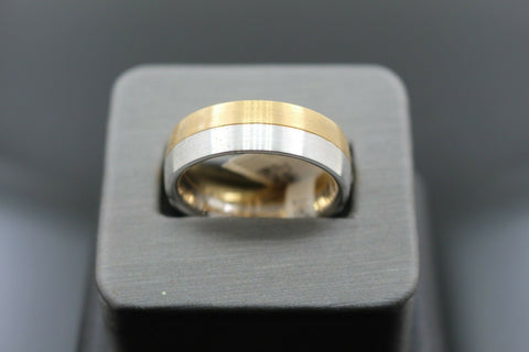 18k Solid Gold Elegant Ladies Modern Shiny Finish Band Ring R9439m - Royal Dubai Jewellers