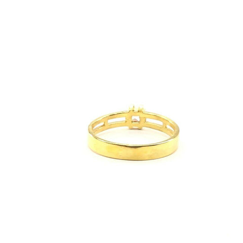 22k Ring Solid Gold ELEGANT Charm Ladies Solitare Band SIZE 7 "RESIZABLE" r2335z - Royal Dubai Jewellers