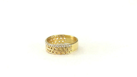 22k Ring Solid Gold ELEGANT Charm Ladies Band SIZE 7.5 "RESIZABLE" r2919mon - Royal Dubai Jewellers