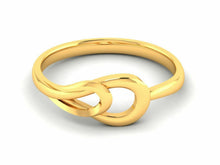 22k Ring Solid Gold Ladies Jewelry Modern Double Loop Band CGR43 - Royal Dubai Jewellers