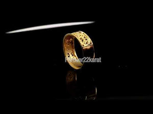 22k Ring Solid Gold ELEGANT Charm Ladies Band SIZE 11.5 "RESIZABLE" r2573mon